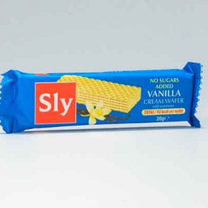 Sly Nutriția - Napolitană fără zahăr cu cremă de vanilie 20 gr.