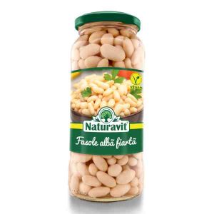 Naturavit – Fasole albă fiartă 580 ml.