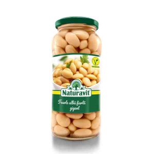 Naturavit – Fasole albă gigant fiartă 580 ml.