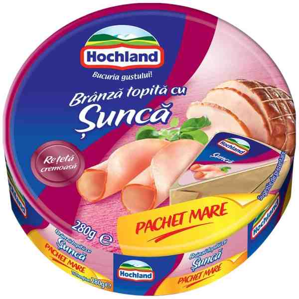 Hochland - Brânză topită cu șuncă 280 gr.