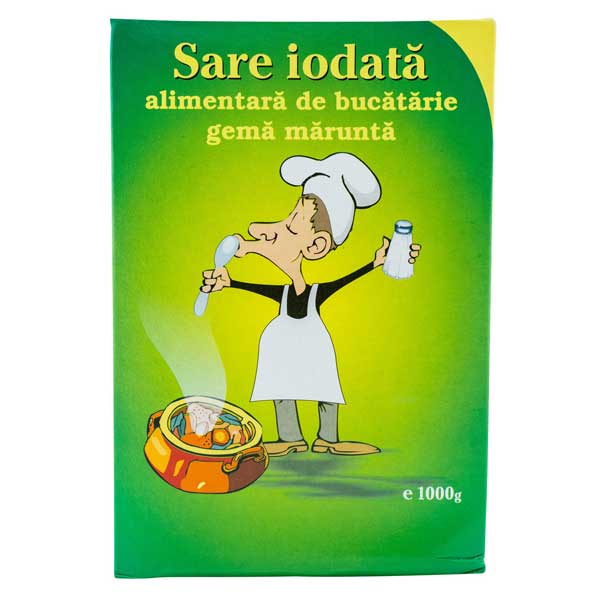 Salrom - Sare iodată alimentară gemă măruntă 1 kg.