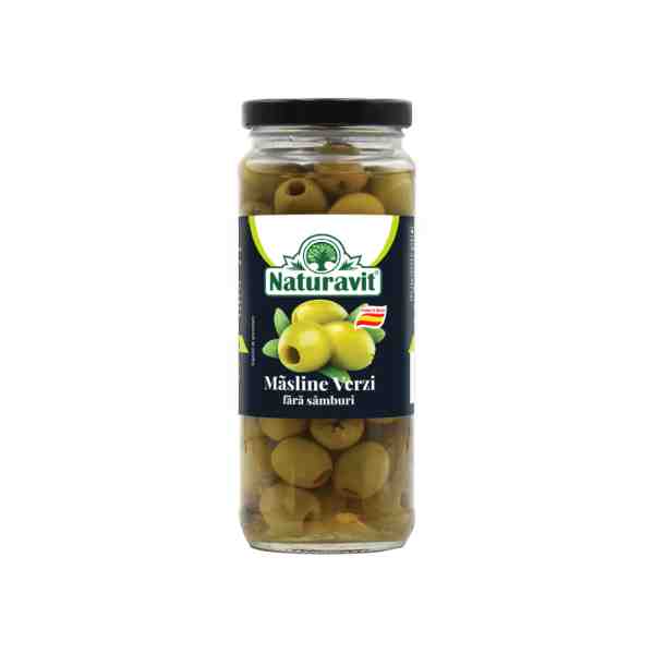 Naturavit – Măsline verzi fără sâmburi 340 gr.
