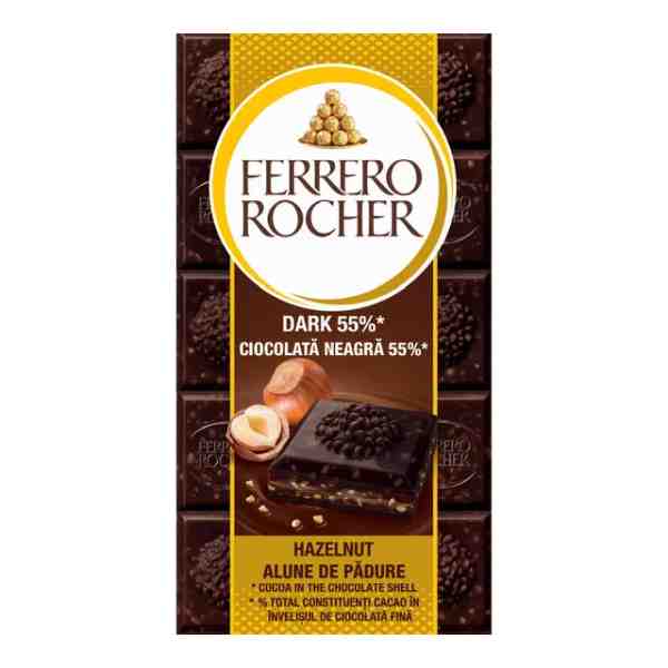 Ferrero - Ciocolată amăruie cu alune de pădure 90 gr.