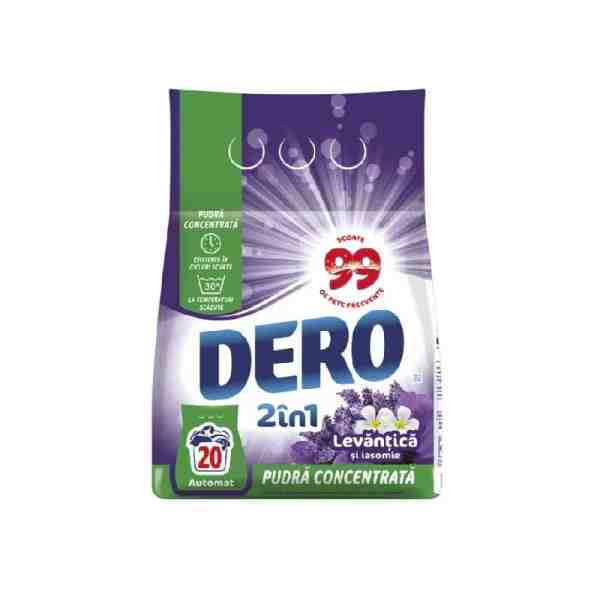 Dero - Detergent automat 2in1 levănțică și iasomie 1,5 kg.
