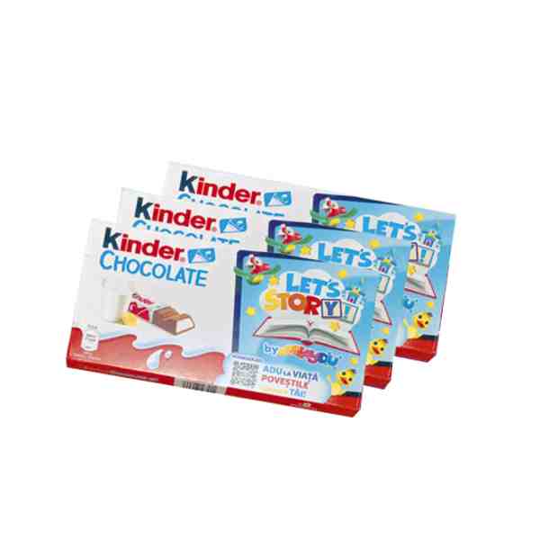 Ferrero - Ciocolată cu umplutură de lapte Kinder T8 100 gr.