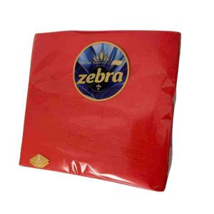 Zebra – Șervețele de masă Deluxe Red, 2 straturi, 33*33