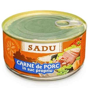 Sadu - Carne de porc în suc propriu 300 gr.