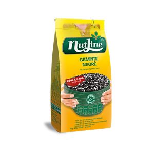 Nutline - Semințe negre de floarea soarelui fără sare 200 gr.