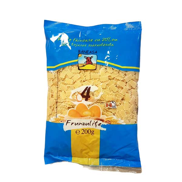 Băneasa - Paste frunzulițe cu 4 ouă - 200 gr