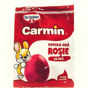Dr. Oetker - Vopsea lichidă roșie Carmin, 10 ouă, 4,9 ml.