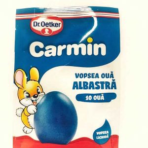 Dr. Oetker - Vopsea lichidă albastră Carmin, 10 ouă, 4,9 ml.