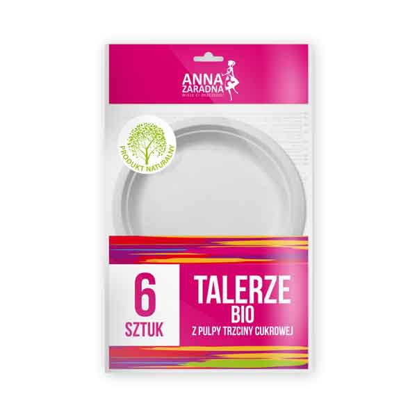 Anna Zaradna - Farfurii de unică folosință BIO 6buc/set