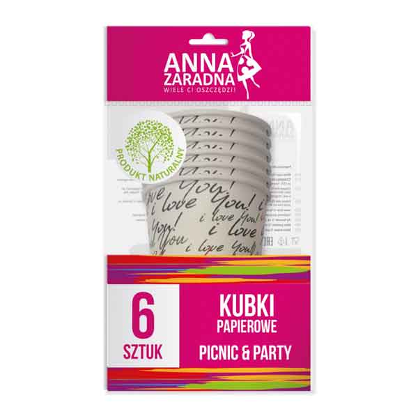 Anna Zaradna - Pahare de unică folosință BIO 6buc/set