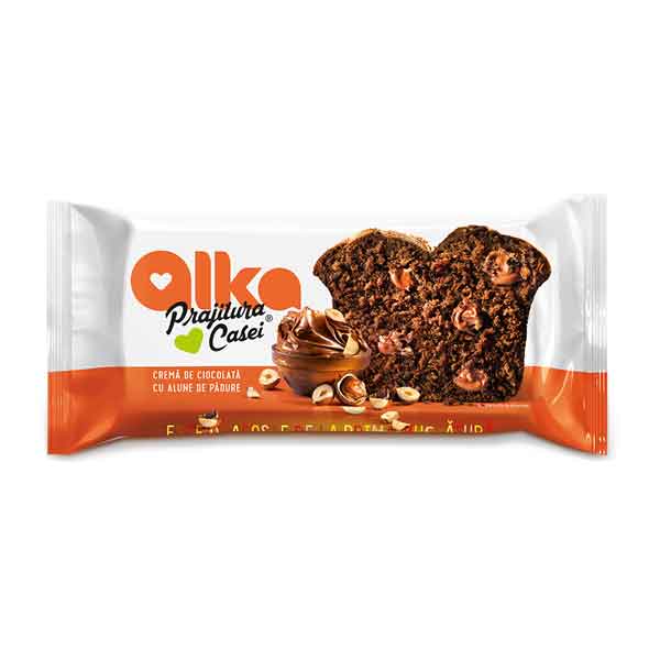 Alka – Prăjitura casei cu cremă de ciocolată cu alune de pădure 350 gr.