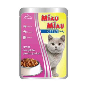 Miau Miau - Hrană umedă pisici Junior 100 gr.