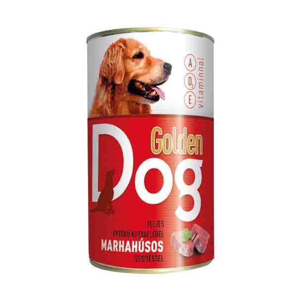 Golden Dog - Hrană umedă pentru câini cu vită 415 gr.