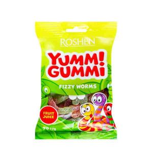 Roshen – Jeleu Yumm! Gummi Fizzy Worms 70 gr.