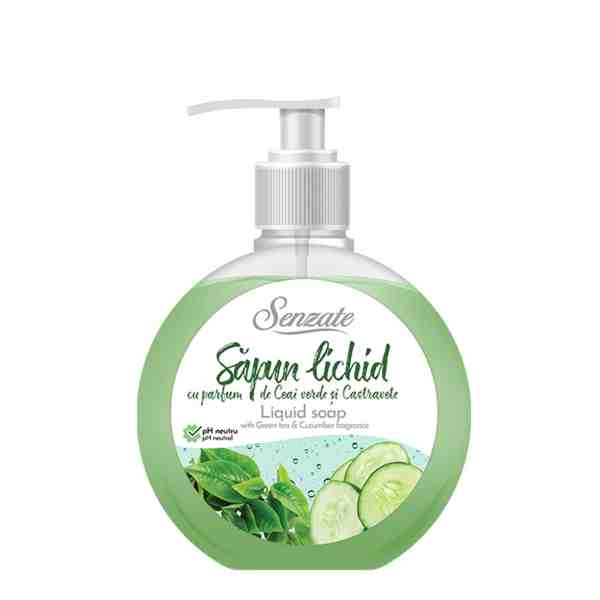 Senzate - Săpun lichid ceai verde și castravete 500 ml.