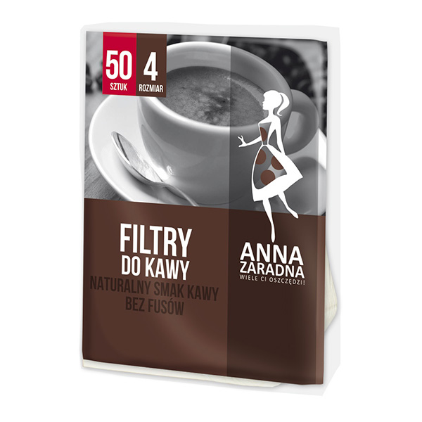 Anna Zaradna - Filtru cafea nr. 4 - 50 buc / cutie
